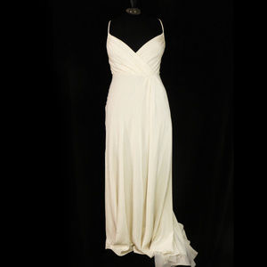 J Crew Cream Silk Goddess Wedding Gown with Train